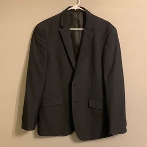 Kenneth Cole Reaction Suit Dark Gray with light gray pinstripes